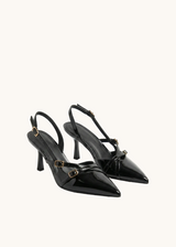 Escarpins Slingback vernis à brides croisées