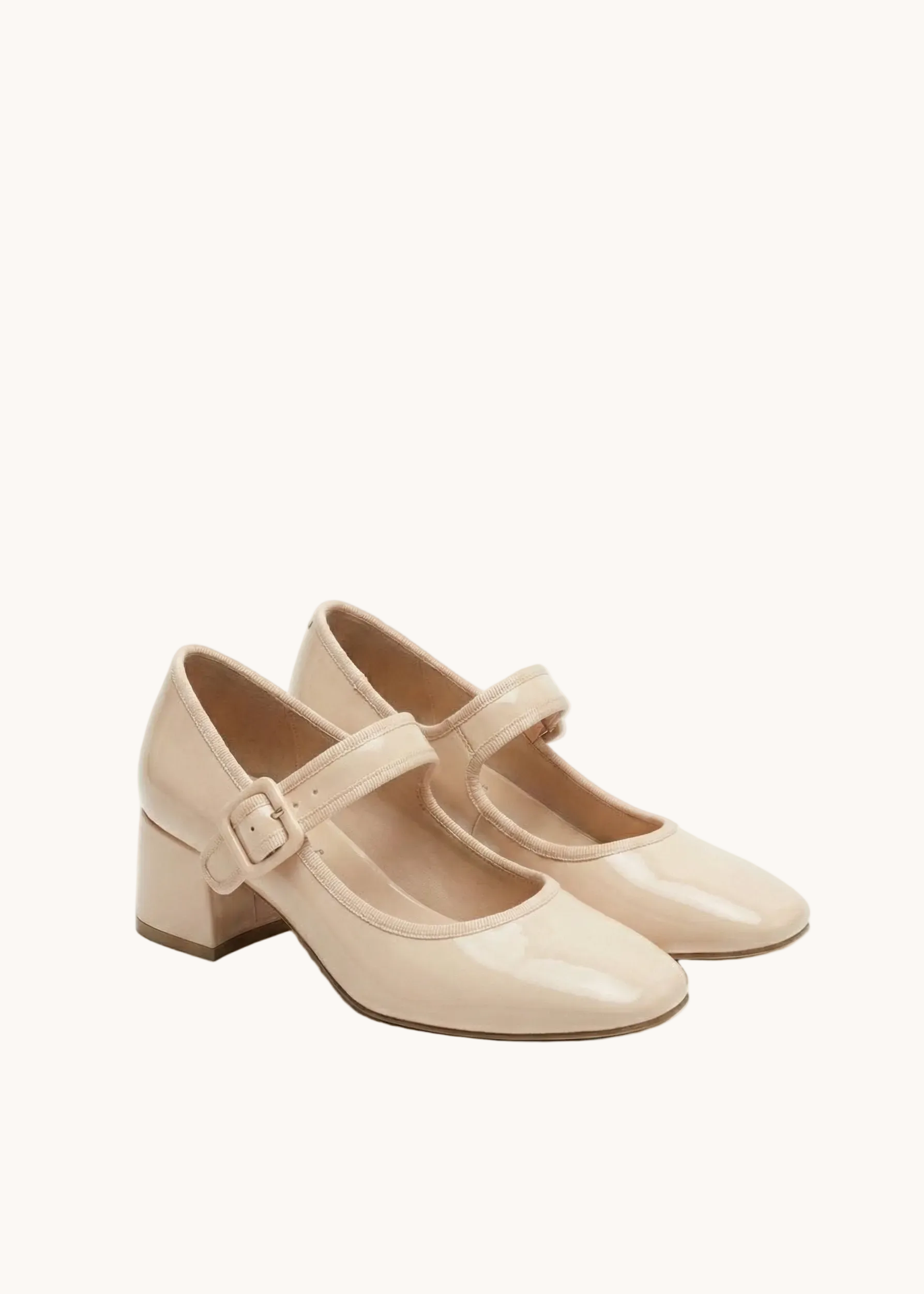 Babies vernis talons carrés blocs à brides