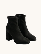 Bottines courtes suedine à talons blocs